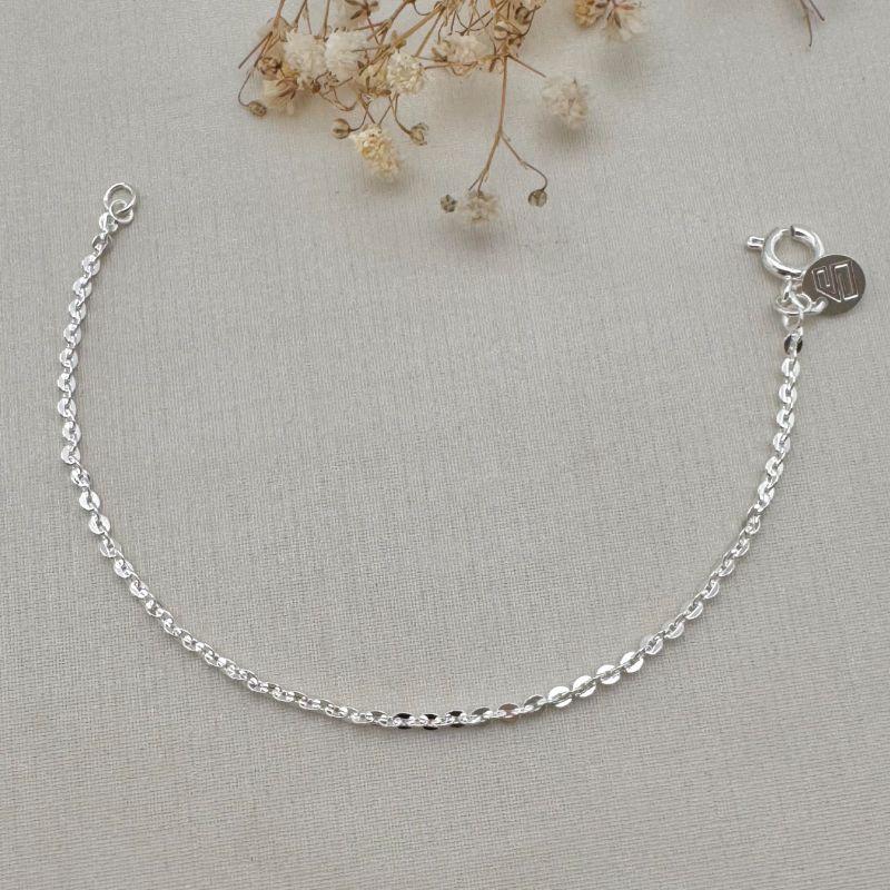 12.2123.0.S - Pulseira infantil de elos ovais simples lisos