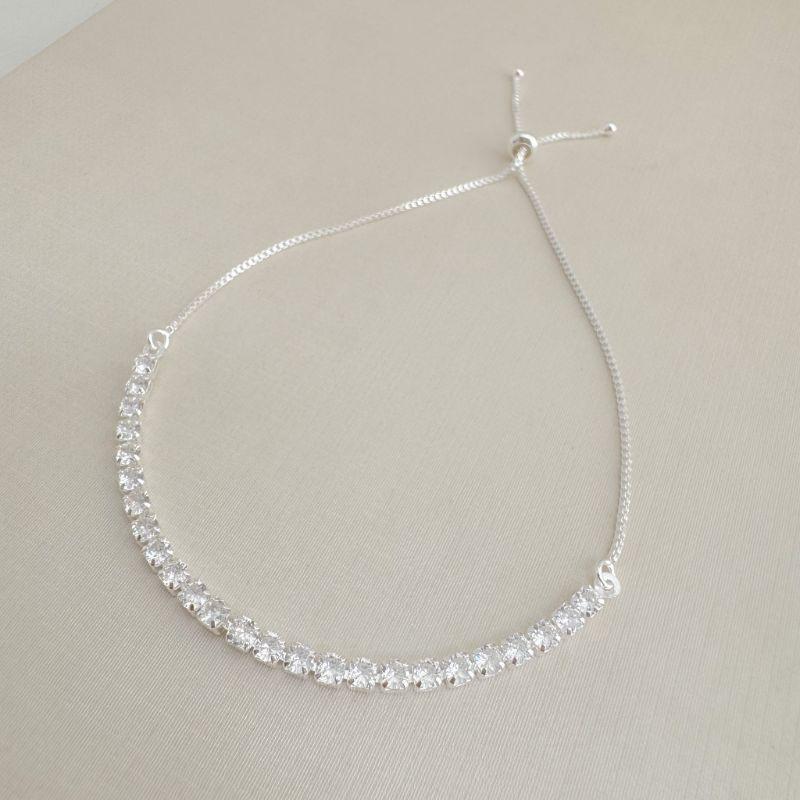 12.2218.1.S - Pulseira riviera de 3mm com fecho gravata tradicional