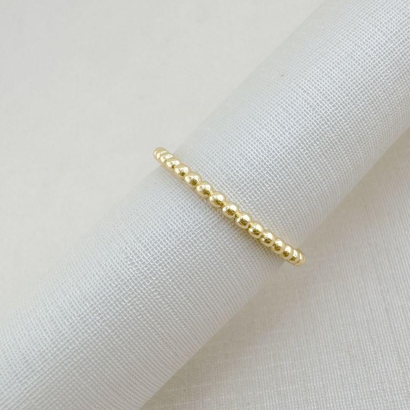 03.2502.0.O - (13,5) Anel de aro em mini bolinhas lisas simples