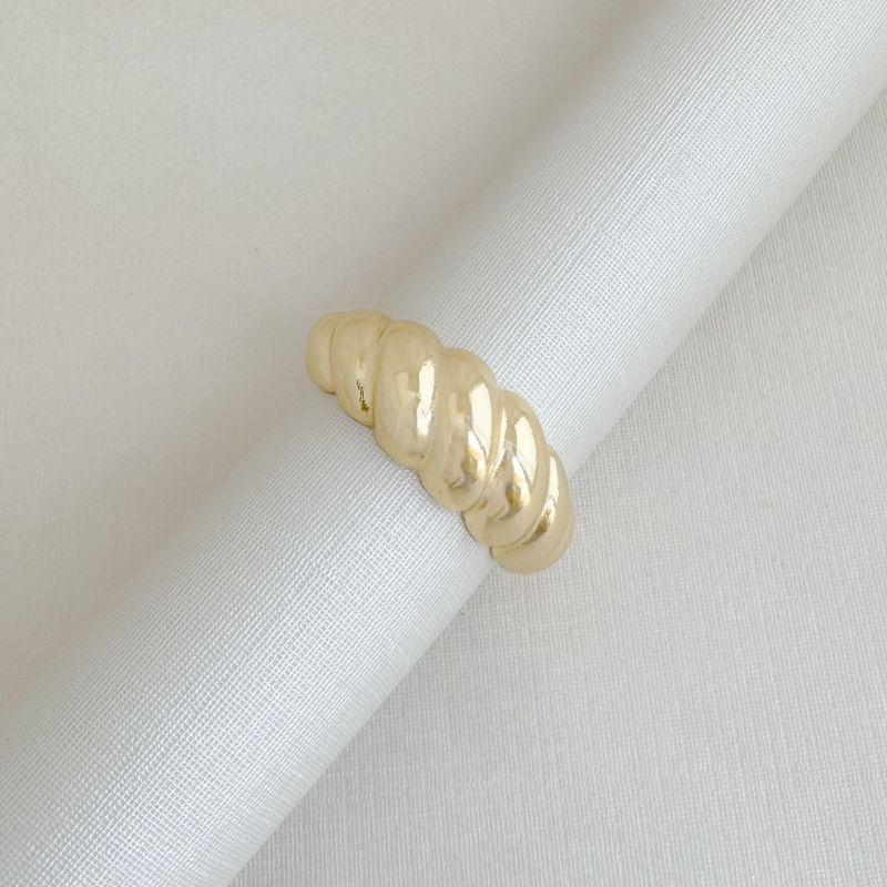 03.2504.0.O - (18) Anel de aro em efeito croissant liso clássico