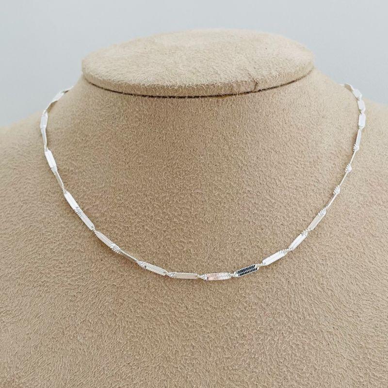 09.2229.0.S - (45) Colar de malha escama polido em efeito espiral