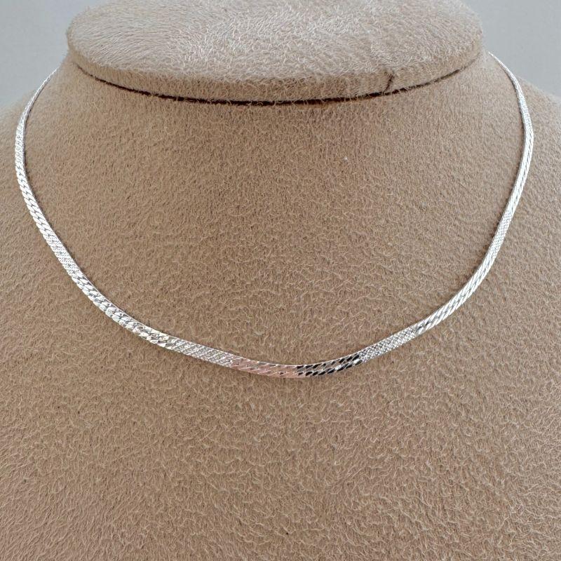 09.2252.0.S - (30) Choker fita malha grumet fina simples