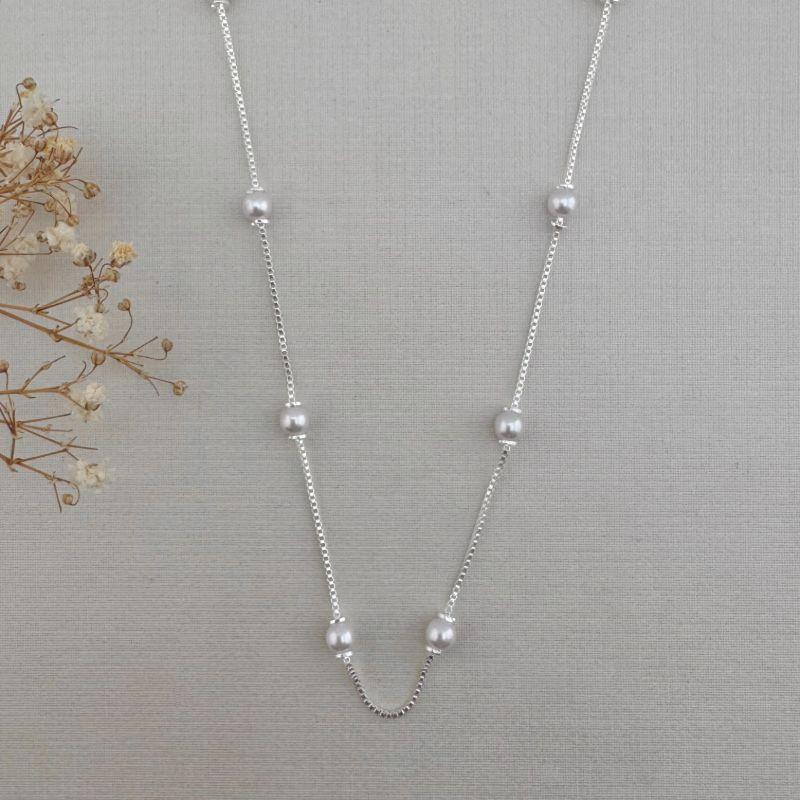 09.2257.15.S - (36) Choker de veneziana com pérolas espaçadas