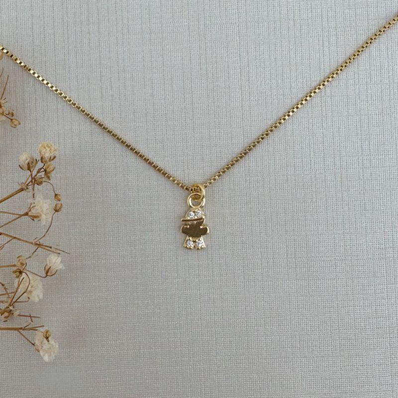 09.2301.1.O - (45) Colar veneziana com pingente de menino mini