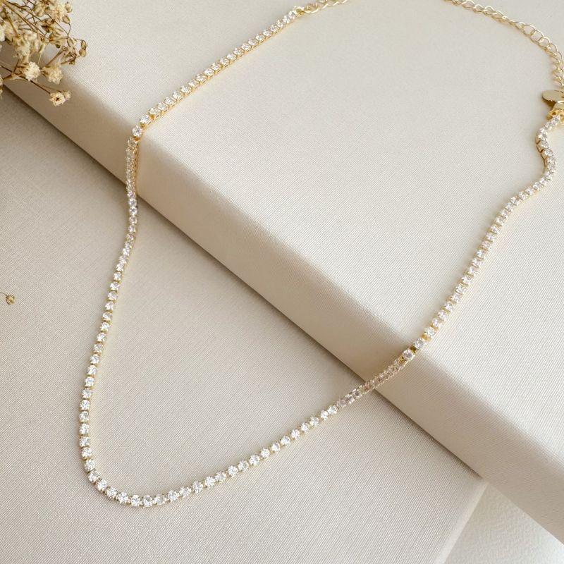 09.2352.1.O - (32) Colar de riviera clássica com fecho lagosta