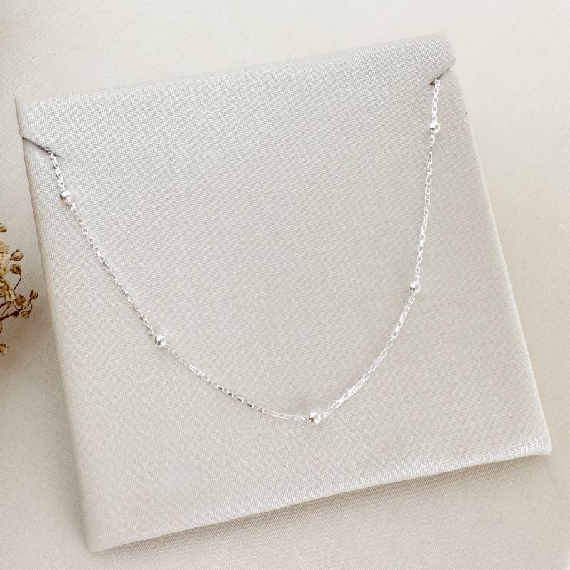 09.2353.0.S - (32) Colar de veneziana espaçada com bolinhas lisas