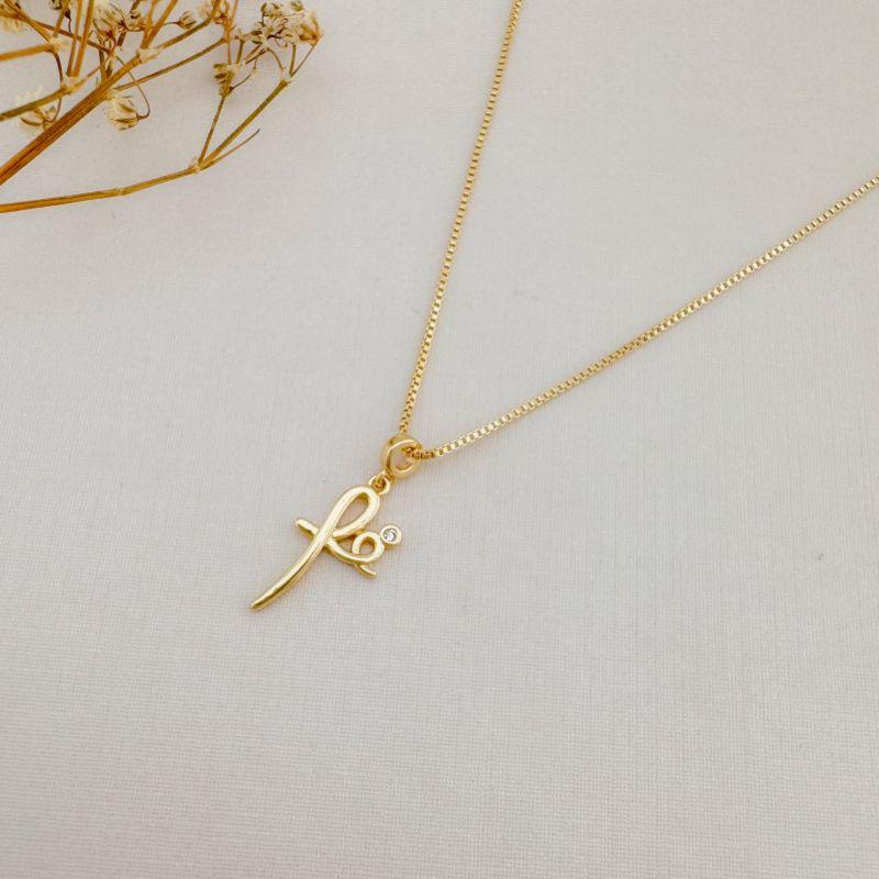 09.2381.1.O - (45) Colar de escrita fé com acento em ponto de luz