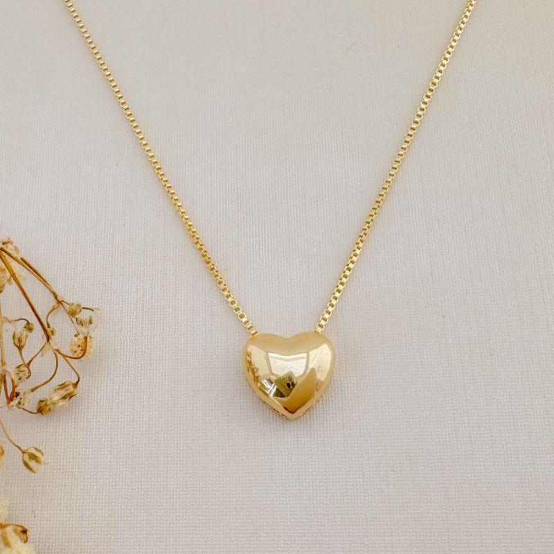 09.2385.0.O - (45) Colar de coração liso com galeira