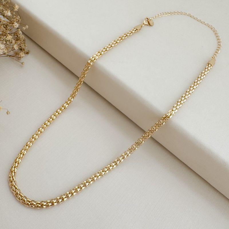 09.2398.0.O - (32) Choker de malha oca em desenho barril liso