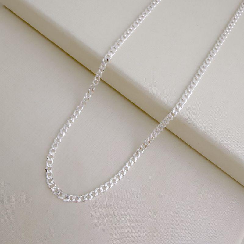 10.0365.0.S - (70) Corrente masculina de elos grumet polido em 4mm