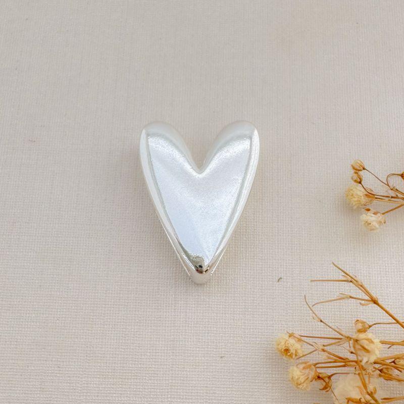 11.0604.0.S - Pingente de coração liso com galeria