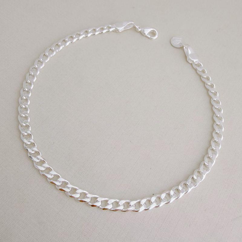 12.1922.0.S - (V2) Pulseira masculina de elo grumet clássico liso polido em 3,5mm