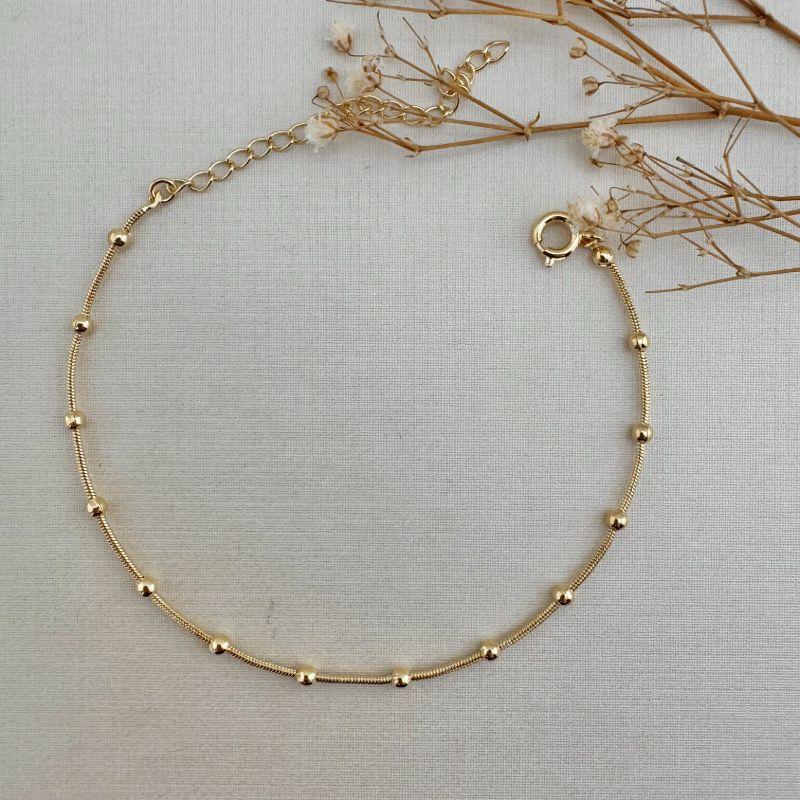 12.2154.0.O - Pulseira de rabo com varias bolinhas lisas