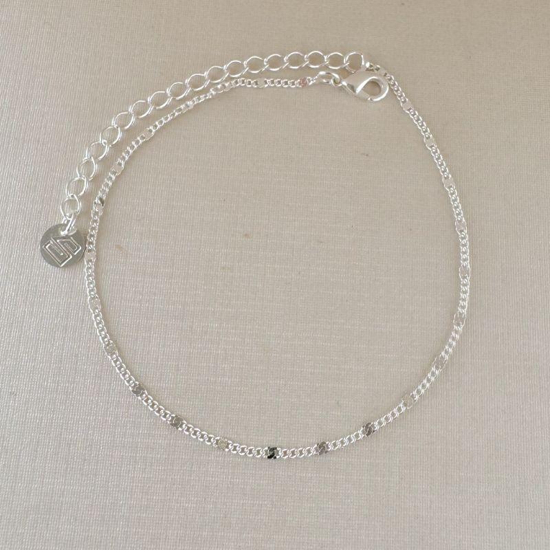 12.2225.0.S - Pulseira de elos gruomet com prensadas espaçadas