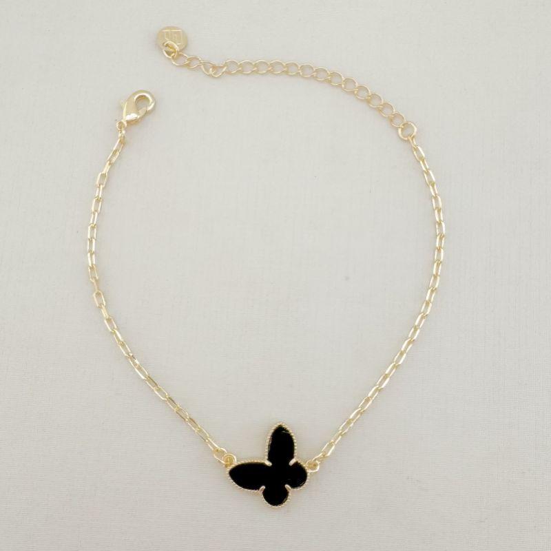 12.2226.2.O - Pulseira de elo longo com central e borboleta de resina