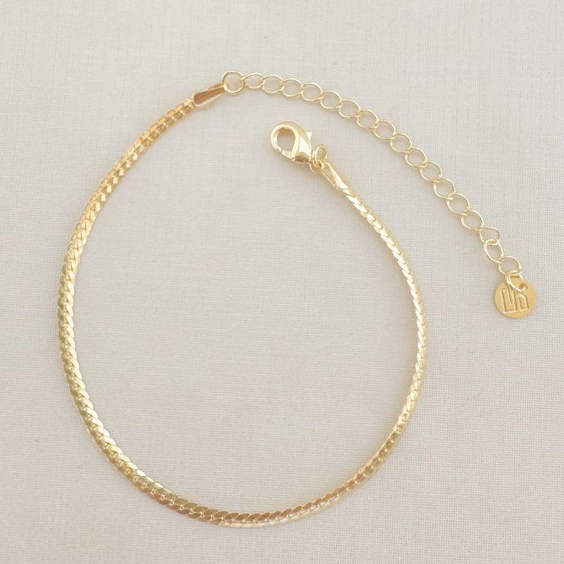 12.2229.0.O - Pulseira de malha groumet em fita polida