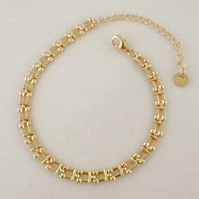 12.2231.0.O - Pulseira de malha U em trilhos lisos