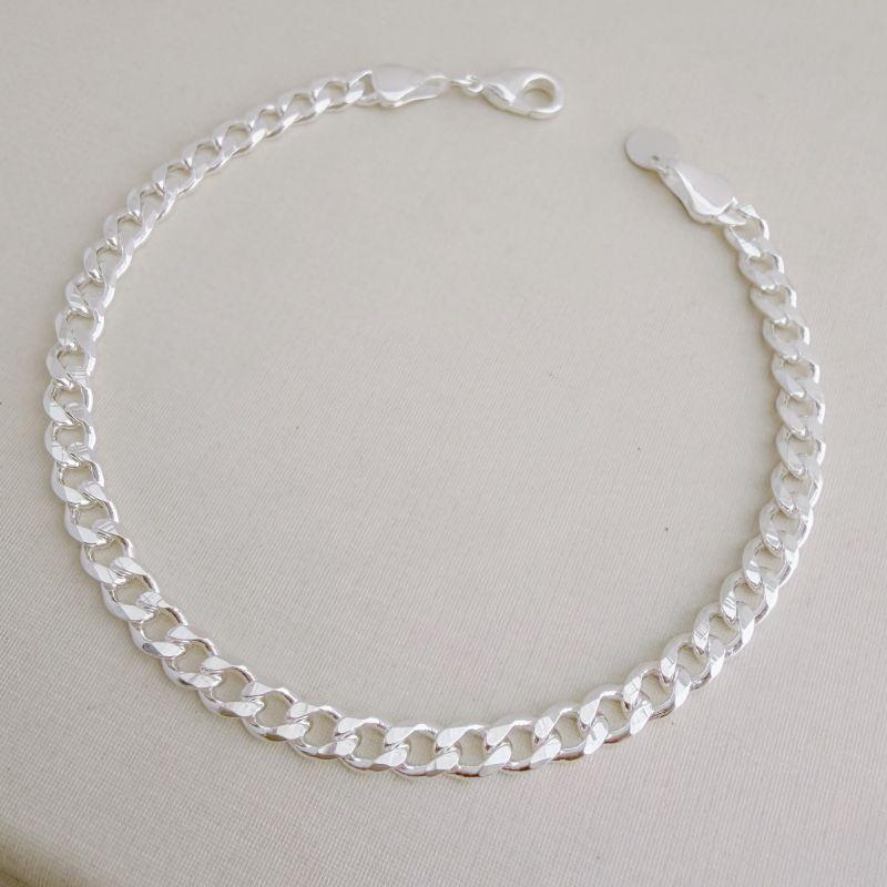 12.2237.0.S - Pulseira masculina de elos grumet polido de 4.5mm