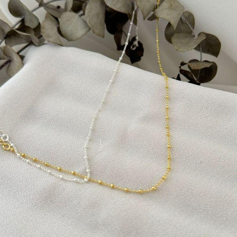 14.0279.0.O - Tornozeleira de elos portugues com bolinhas lisas maiores