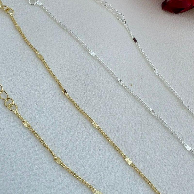 14.0289.0.S - Tornozeleira de elos grumet com efeitos amassados