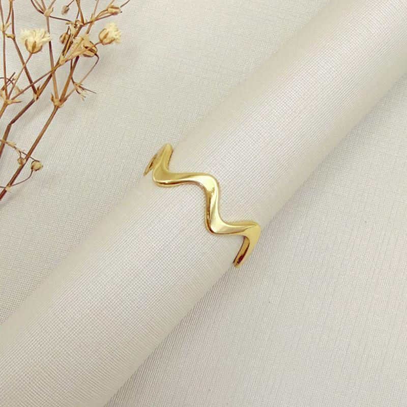 03.2521.0.O - (19) Anel de aro em ondulado liso estilo orgânico