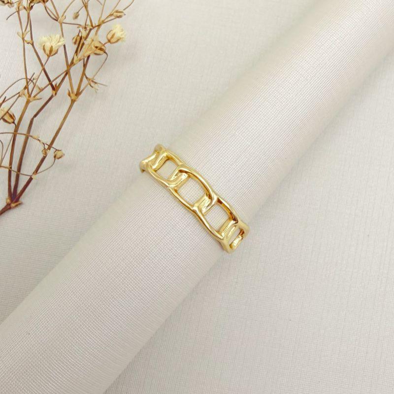 03.2522.0.O - (21) Anel de aro em elos clássicos simples lisos