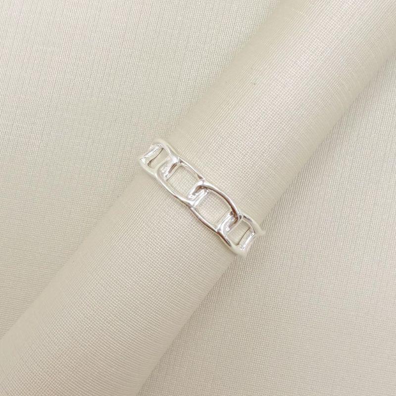 03.2522.0.S - (21) Anel de aro em elos clássicos simples lisos