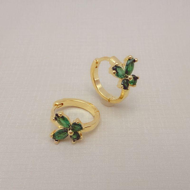 05.3082.5.O - Argola de borboleta verde.