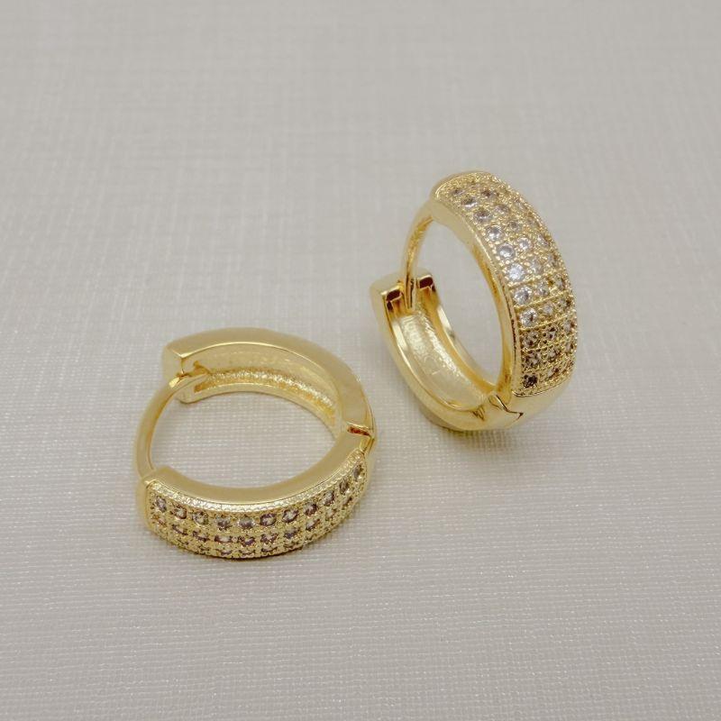 05.3090.1.O - Argola clássica com três colunas de zircônia 15mm