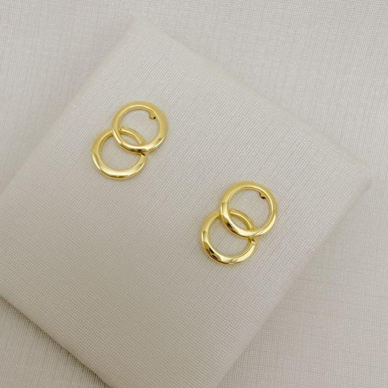 07.2813.0.O - Brinco dois círculos silhueta lisa.