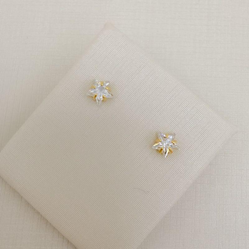 07.2832.1.O - Brinco de zircônia em formato de estrela 6mm