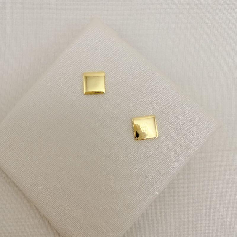 07.2841.0.O - Brinco losango / quadrado liso 7,6mm