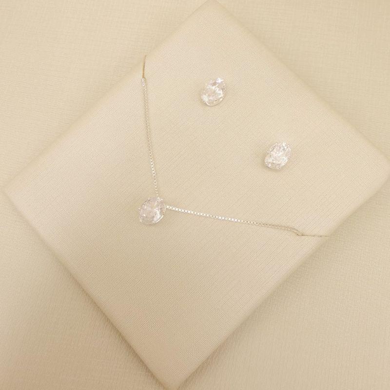 08.0612.1.s - Conjunto de zircônia oval 9x7mm.