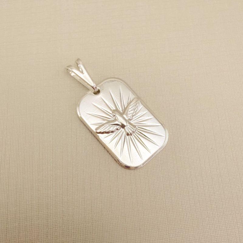 11.0608.0.S - Pingente placa 20x13mm com Espírito Santo em alto relevo