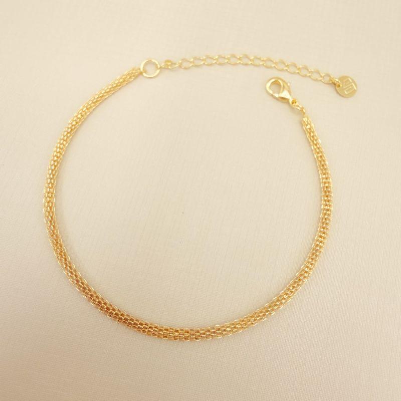 12.2241.0.O - Pulseira de malha tubo pipoca 2,4mm de espessura