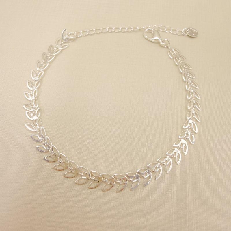 12.2250.0.S - Pulseira de folhas duplas vazadas.