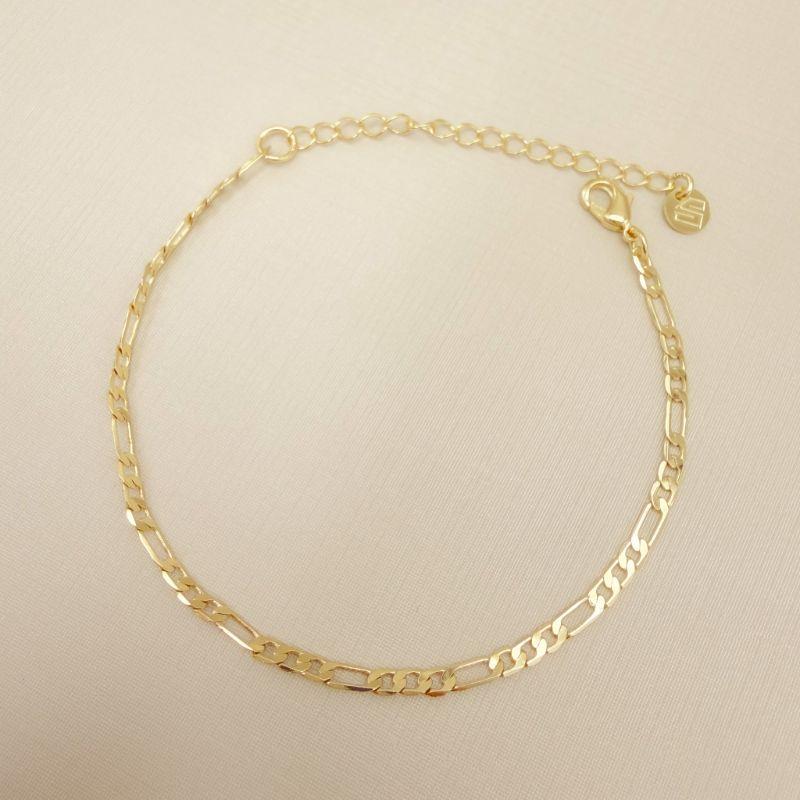 12.2274.0.O - Pulseira elo groumet fígaro 3x1 2,6mm de espessura