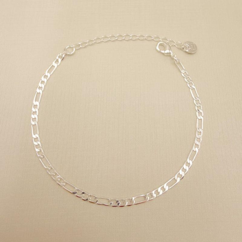 12.2274.0.S - Pulseira elo groumet fígaro 3x1 2,6mm de espessura