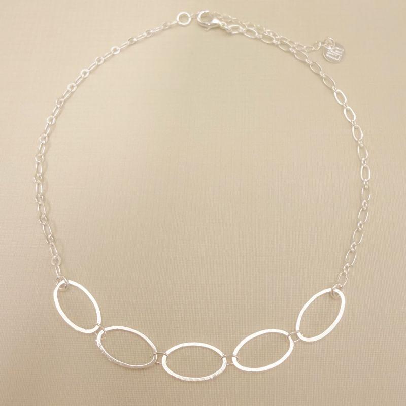 14.0320.0.S - Tornozeleira de elos oval grande liso com elos ovais menores