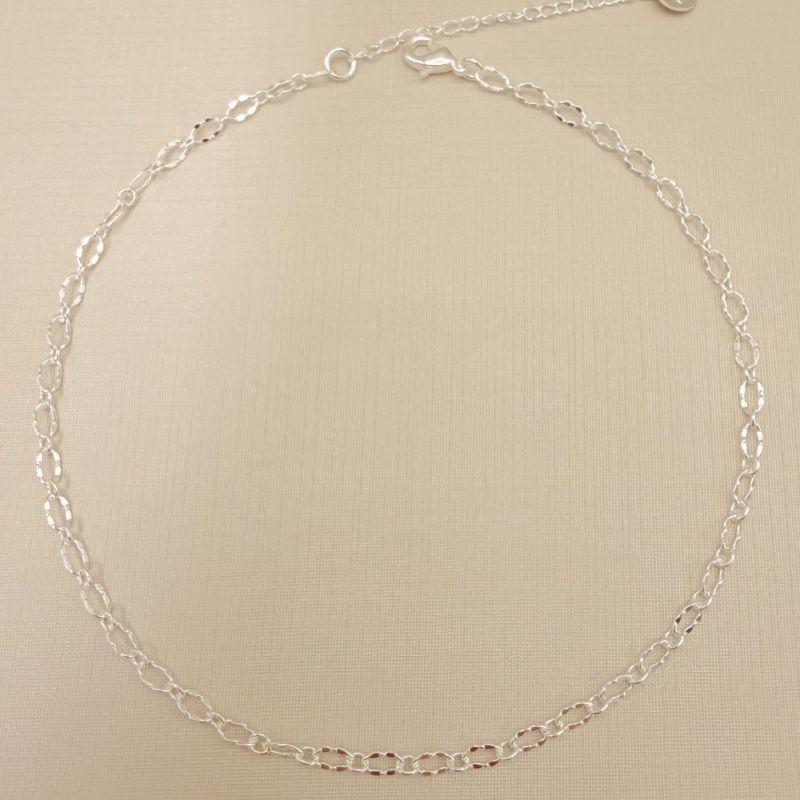 14.0321.0.S - Tornozeleira de elos ovais em efeito orgânico