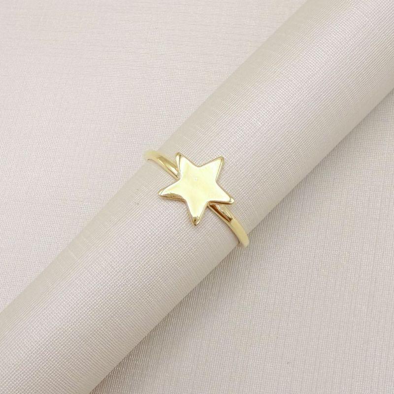 03.2533.0.O - (21) ANle de aro fino com estrela tradicional lisa superior