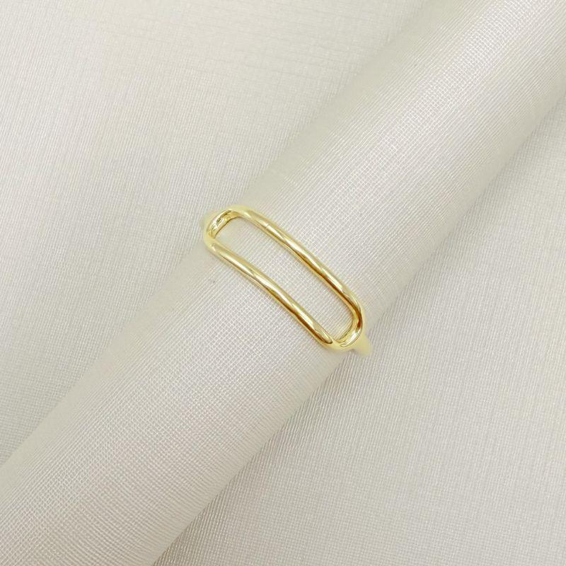 03.2534.0.O - (21) Anel de aro fino com parte superior em aro duplo ovalado liso