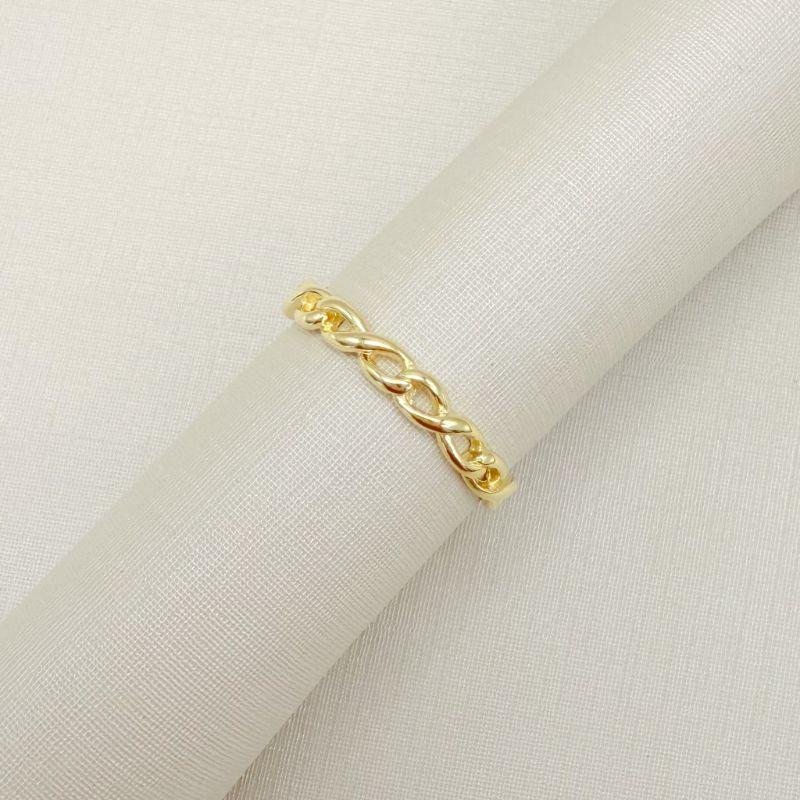 03.2536.0.O - (19) Anel de aro em elos infinitos lisos