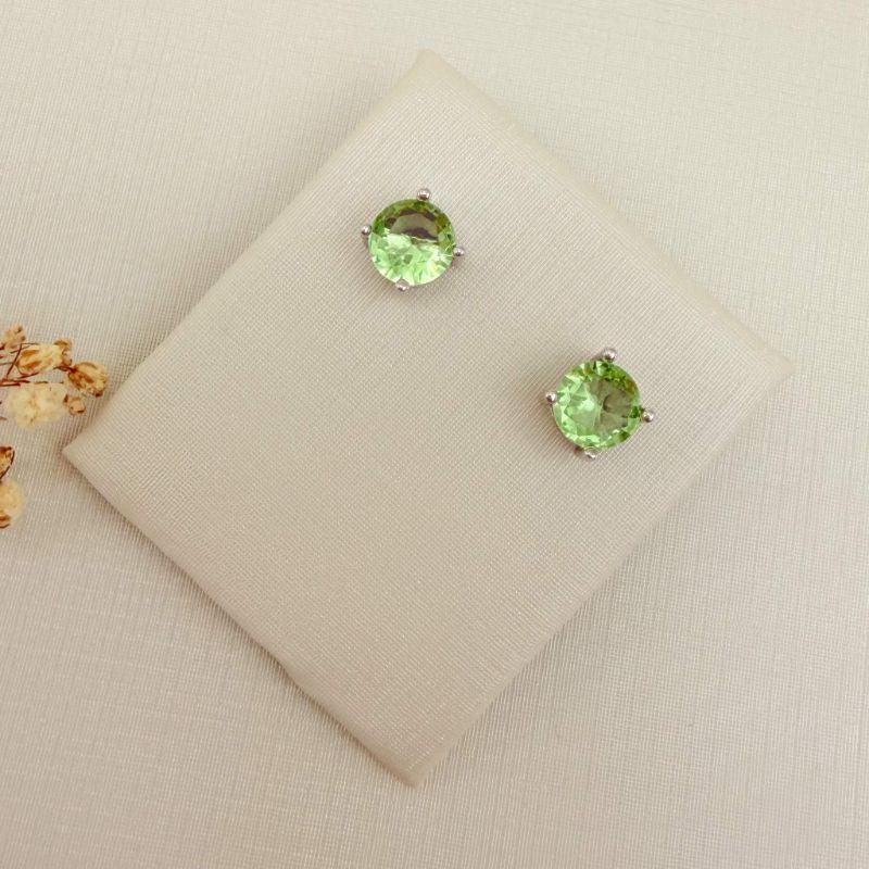 07.2866.14.B - (0,7 Tam.M) Brinco de ponto de luz circular em garras com galeria