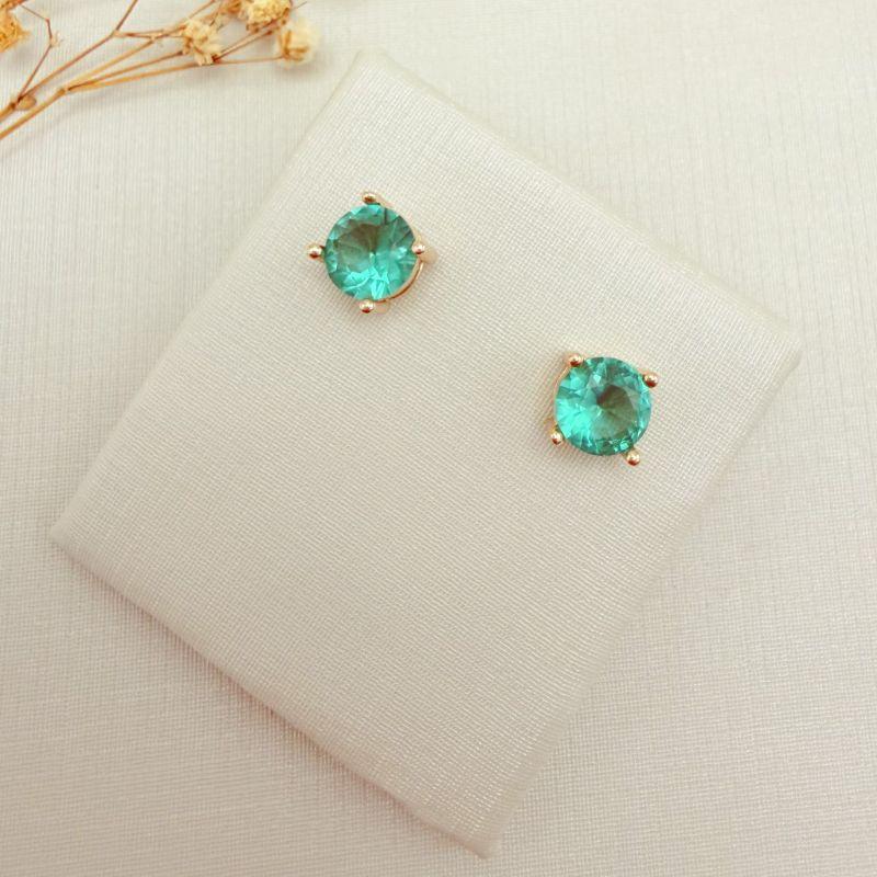 07.2866.9.O - (0,7 Tam.M) Brinco de ponto de luz circular em garras com galeria