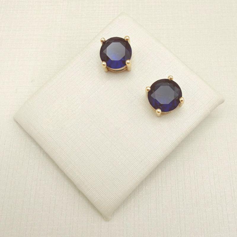 07.2867.4.O - (0,9 Tam.G) Brinco de ponto de luz circular em garras com galeria