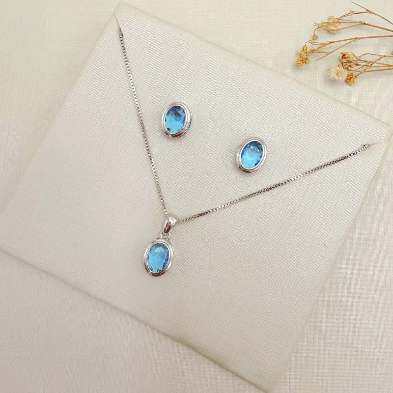 08.0632.10.B - (40) Conjunto oval em cravação gypsy com galeria