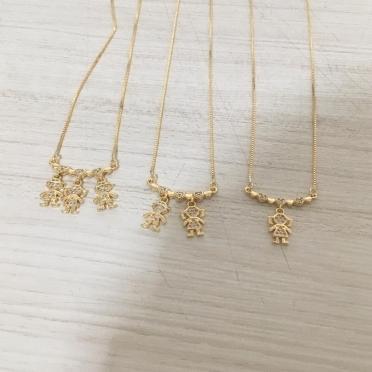 09.0011.1.O  - ATUAL (2 filhos canga - V4) Colar de canga com dois pingentes Toda Diva