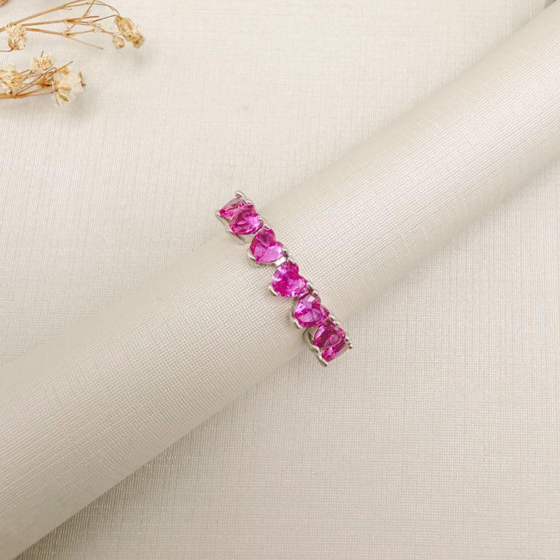 03.2550.13.B - (22) Anel estilo aparador em pedras formato coração