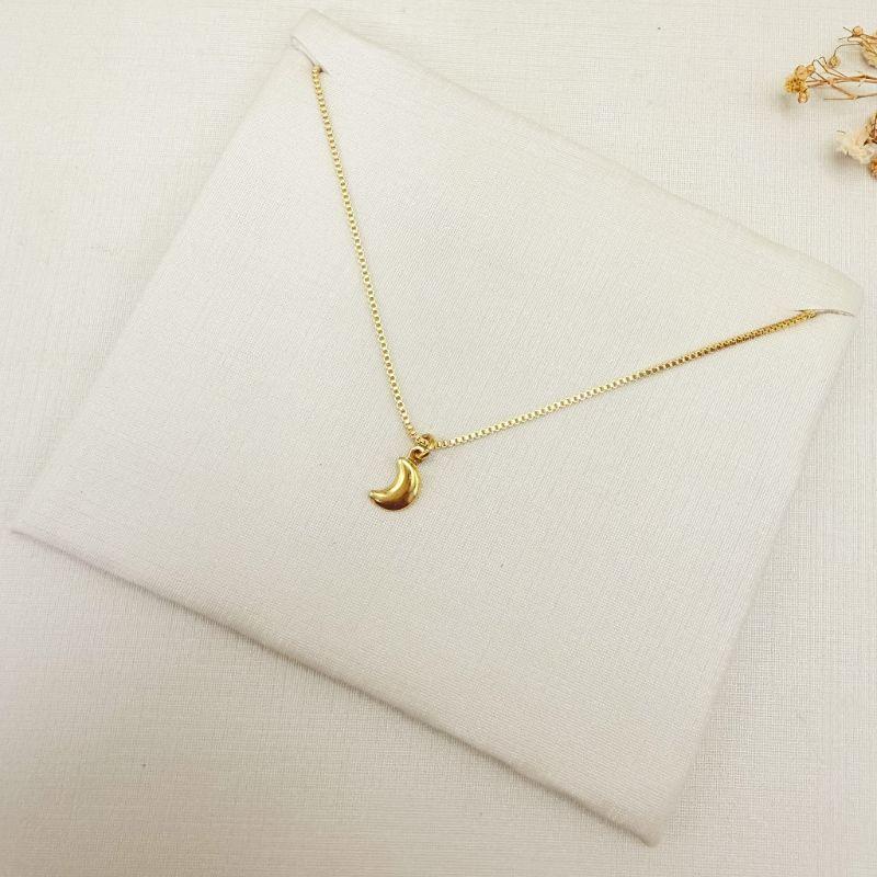 09.2452.0.O - (45) Colar de veneziana com pingente de lua nova lisa